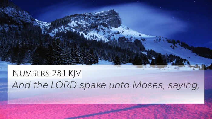 Numbers 28:1 KJV 4K Wallpaper - And the LORD spake unto Moses, - 4K Wallpaper Bible Verse
