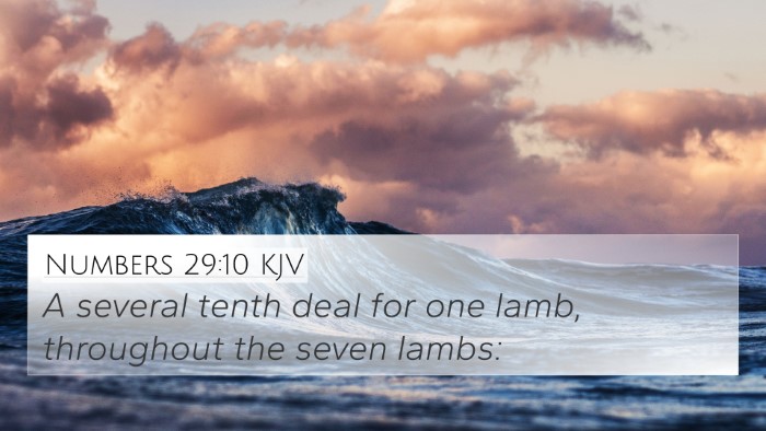 Numbers 29:10 KJV 4K Wallpaper - A several tenth deal for one lamb, throughout the - 4K Wallpaper Bible Verse