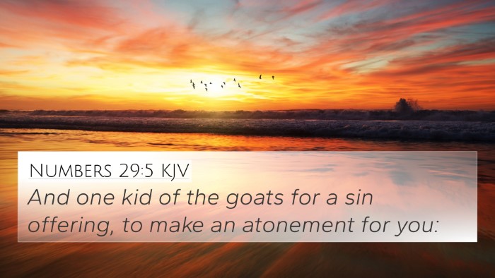 Numbers 29:5 KJV 4K Wallpaper - And one kid of the goats for a sin offering, to - 4K Wallpaper Bible Verse