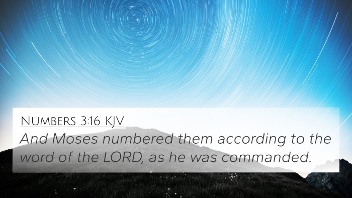 Numbers 3:16 KJV Bible Verse Image