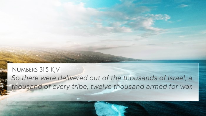 Numbers 31:5 KJV 4K Wallpaper - So there were delivered out of the thousands of - 4K Wallpaper Bible Verse