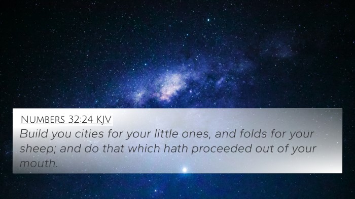 Numbers 32:24 KJV 4K Wallpaper - Build you cities for your little ones, and folds - 4K Wallpaper Bible Verse