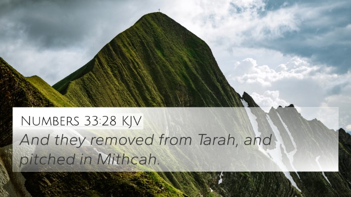 Numbers 33:28 KJV 4K Wallpaper - And they removed from Tarah, and pitched in - 4K Wallpaper Bible Verse