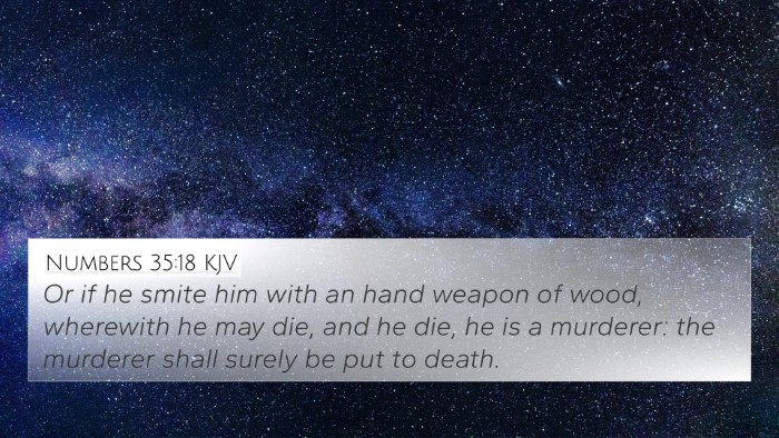 Numbers 35:18 KJV 4K Wallpaper - Or if he smite him with an hand weapon of wood, - 4K Wallpaper Bible Verse