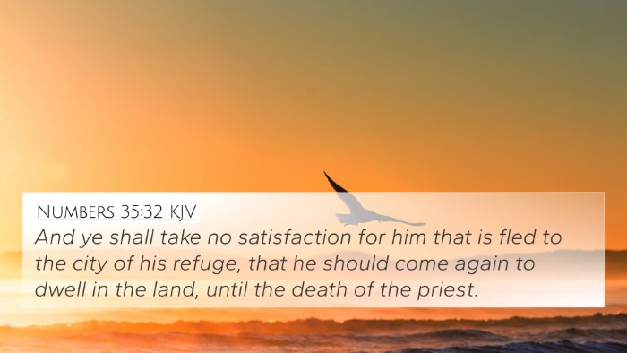 Numbers 35:32 KJV 4K Wallpaper - And ye shall take no satisfaction for him that is - 4K Wallpaper Bible Verse