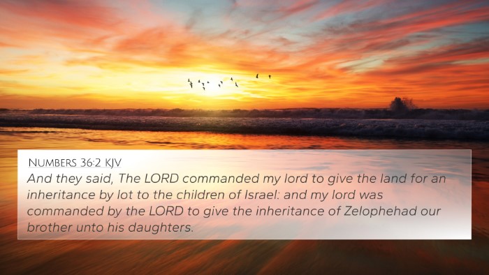 Numbers 36:2 KJV Bible Verse Image