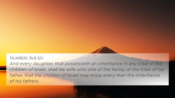 Numbers 36:8 KJV Bible Verse Image