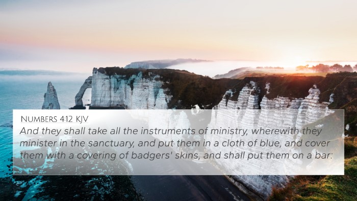 Numbers 4:12 KJV Bible Verse Image