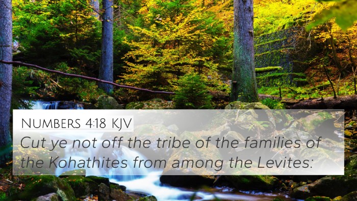 Numbers 4:18 KJV 4K Wallpaper - Cut ye not off the tribe of the families of the - 4K Wallpaper Bible Verse