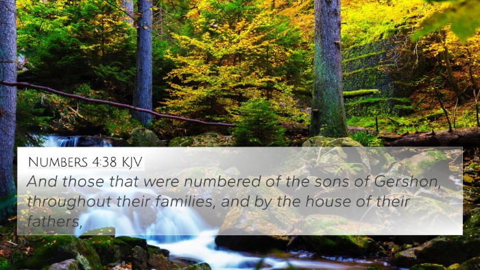 Numbers 4:38 KJV 4K Wallpaper - And those that were numbered of the sons of - 4K Wallpaper Bible Verse