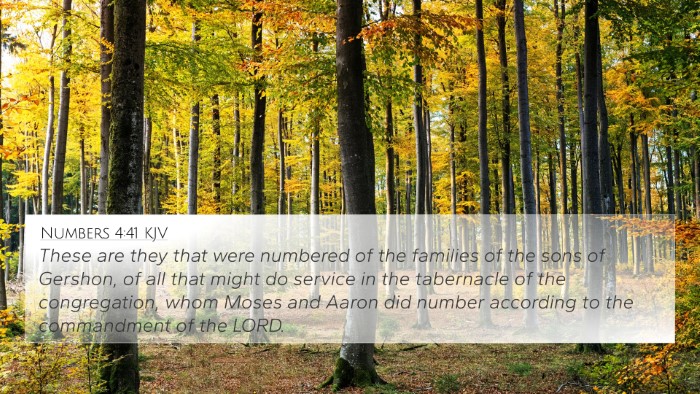 Numbers 4:41 KJV 4K Wallpaper - These are they that were numbered of the families - 4K Wallpaper Bible Verse