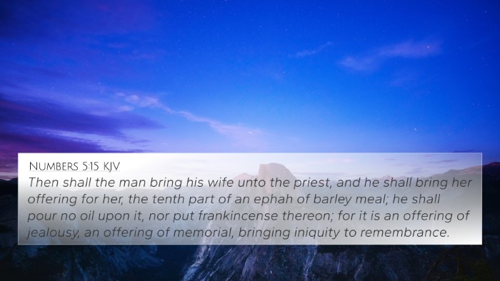 Numbers 5:15 KJV 4K Wallpaper - Then shall the man bring his wife unto the - 4K Wallpaper Bible Verse