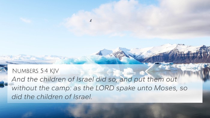 Numbers 5:4 KJV 4K Wallpaper - And the children of Israel did so, and put them - 4K Wallpaper Bible Verse