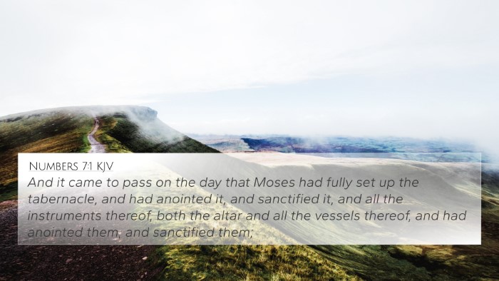 Numbers 7:1 KJV 4K Wallpaper - And it came to pass on the day that Moses had - 4K Wallpaper Bible Verse