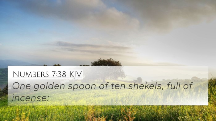 Numbers 7:38 KJV 4K Wallpaper - One golden spoon of ten shekels, full of - 4K Wallpaper Bible Verse