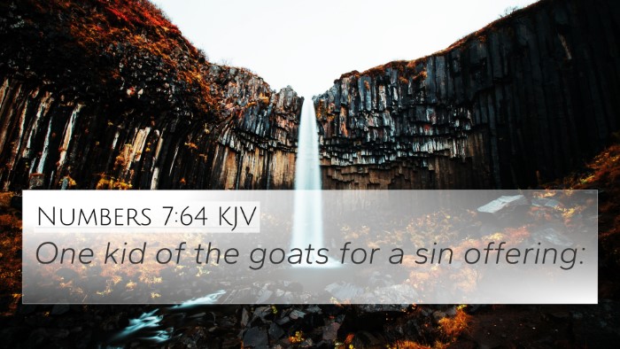 Numbers 7:64 KJV 4K Wallpaper - One kid of the goats for a sin - 4K Wallpaper Bible Verse