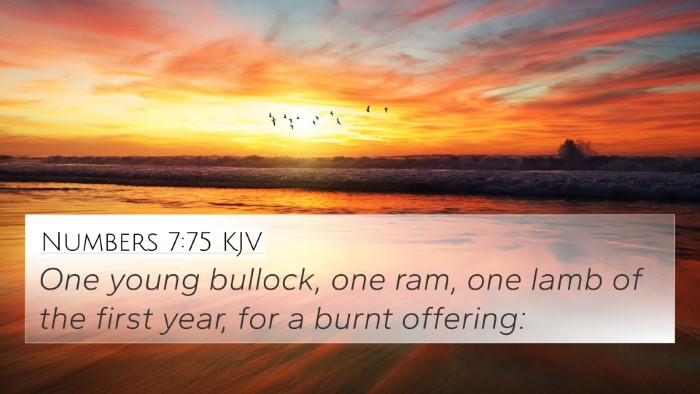 Numbers 7:75 KJV 4K Wallpaper - One young bullock, one ram, one lamb of the first - 4K Wallpaper Bible Verse