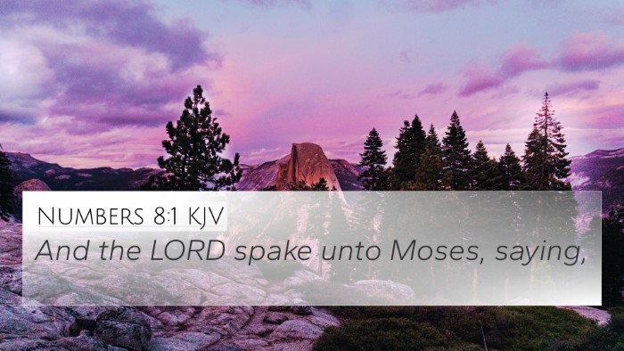 Numbers 8:1 KJV 4K Wallpaper - And the LORD spake unto Moses, - 4K Wallpaper Bible Verse
