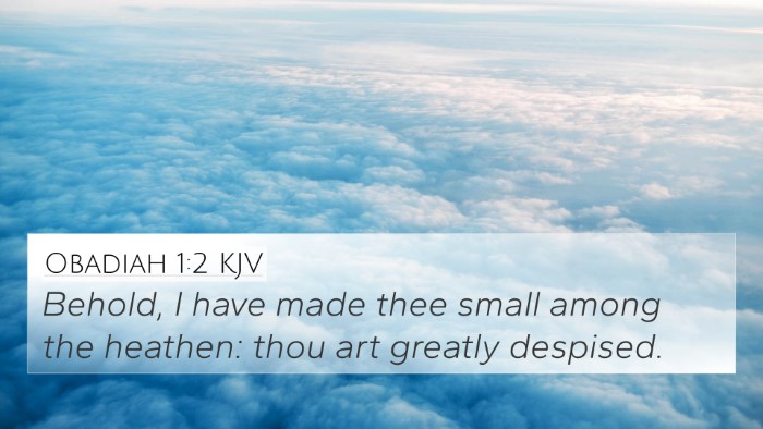 Obadiah 1:2 KJV Bible Verse Image