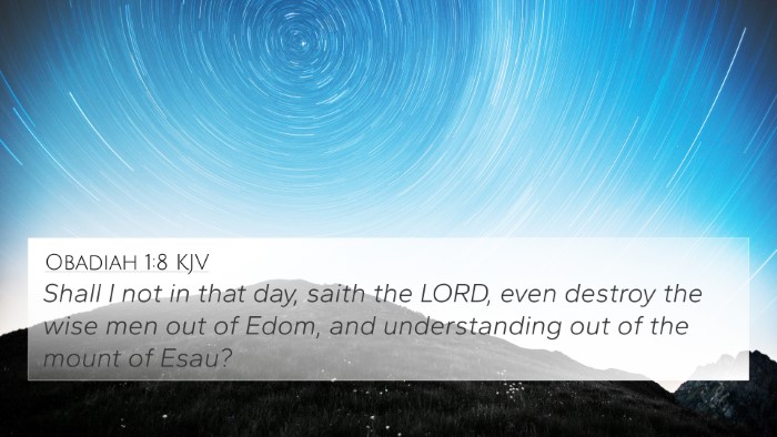Obadiah 1:8 KJV 4K Wallpaper - Shall I not in that day, saith the LORD, even - 4K Wallpaper Bible Verse