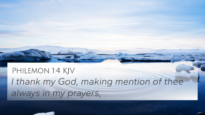 Philemon 1:4 KJV 4K Wallpaper - I thank my God, making mention of thee always in - 4K Wallpaper Bible Verse