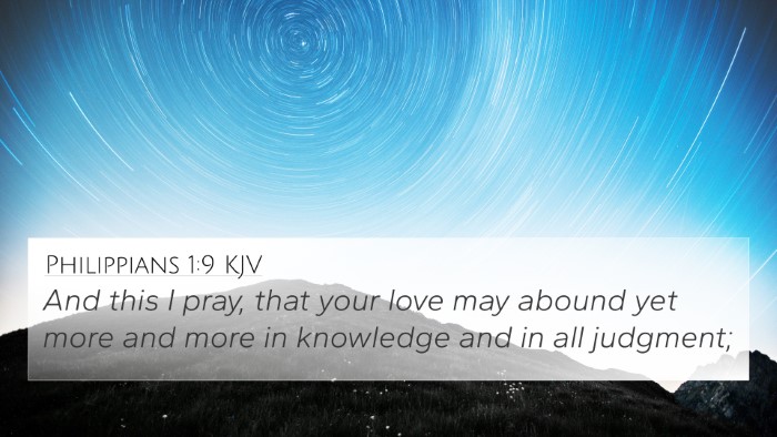 Philippians 1:9 KJV Bible Verse Image