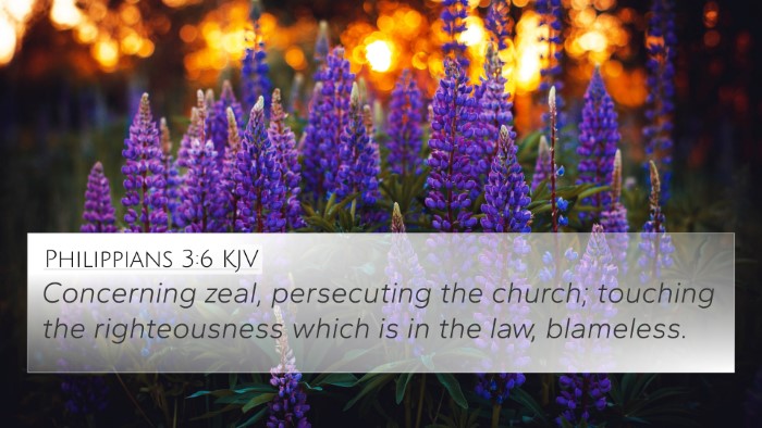 Philippians 3:6 KJV Bible Verse Image