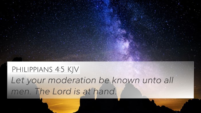 Philippians 4:5 KJV Bible Verse Image