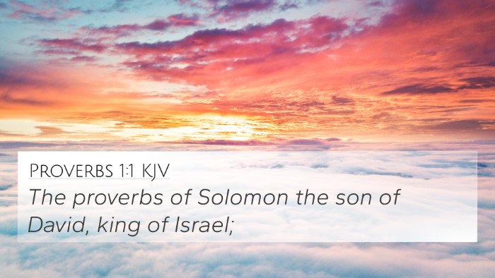 Proverbs 1:1 KJV 4K Wallpaper - The proverbs of Solomon the son of David, king of - 4K Wallpaper Bible Verse