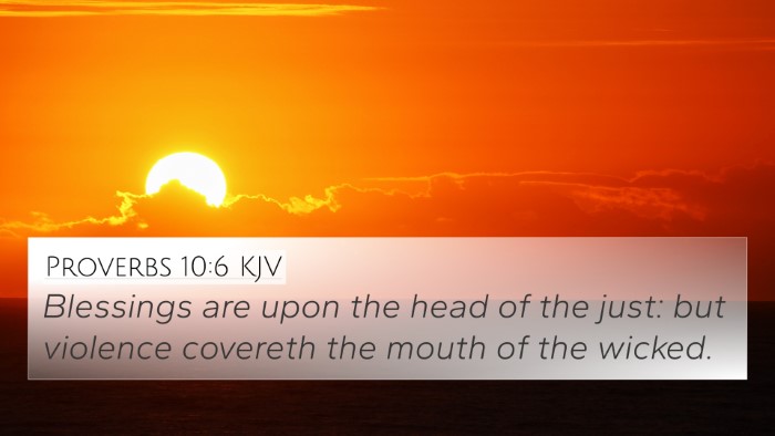 Proverbs 10:6 KJV Bible Verse Image