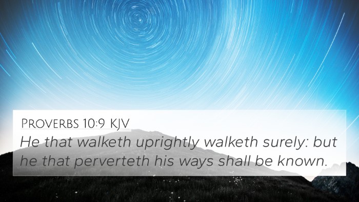 Proverbs 10:9 KJV Bible Verse Image