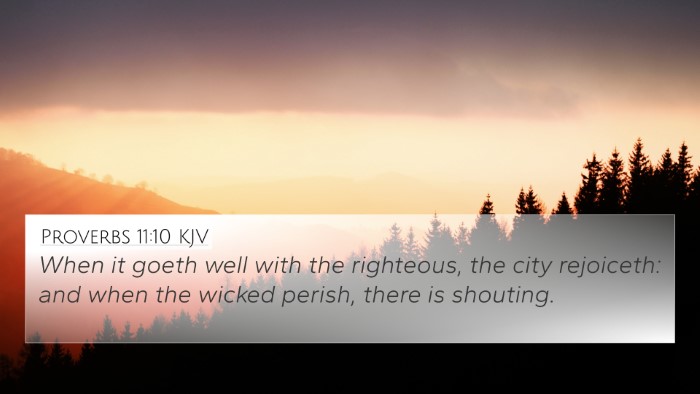 Proverbs 11:10 KJV Bible Verse Image