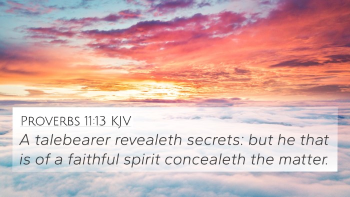 Proverbs 11:13 KJV Bible Verse Image