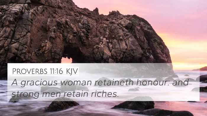 Proverbs 11:16 KJV 4K Wallpaper - A gracious woman retaineth honour: and strong men - 4K Wallpaper Bible Verse