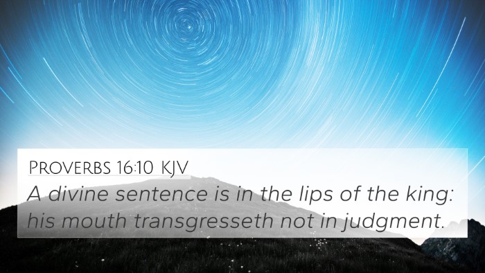 Proverbs 16:10 KJV Bible Verse Image