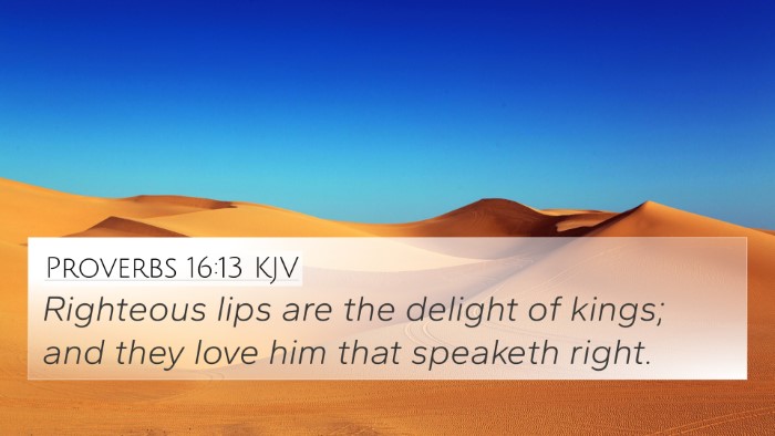 Proverbs 16:13 KJV Bible Verse Image