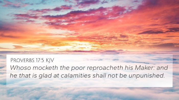 Proverbs 17:5 KJV Bible Verse Image