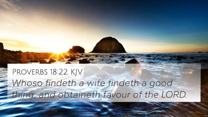 Proverbs 18:22 KJV Bible Verse Image
