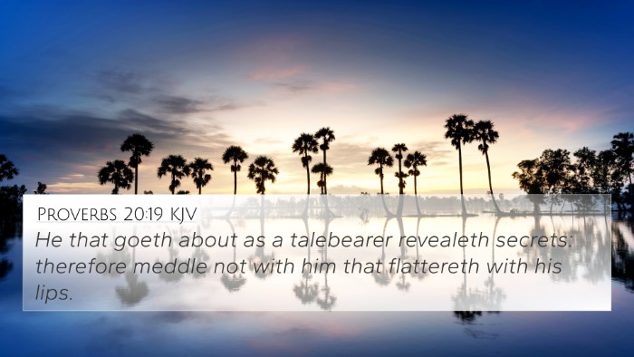 Proverbs 20:19 KJV Bible Verse Image