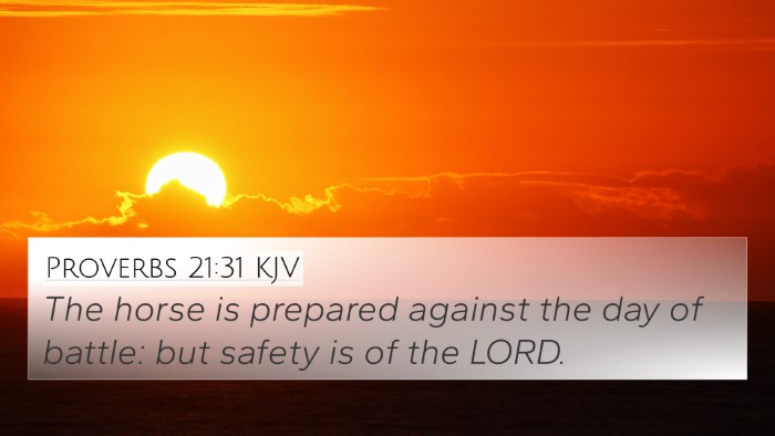 Proverbs 21:31 KJV Bible Verse Image