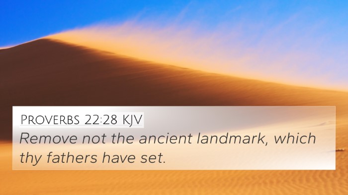 Proverbs 22:28 KJV Bible Verse Image