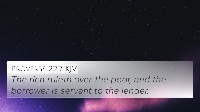 Proverbs 22:7 KJV Bible Verse Image