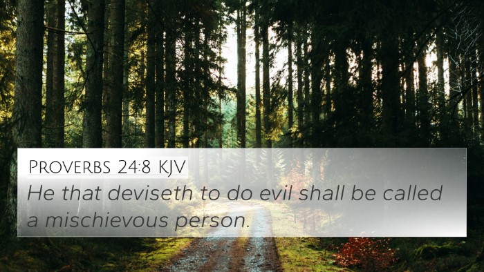 Proverbs 24:8 KJV 4K Wallpaper - He that deviseth to do evil shall be called a - 4K Wallpaper Bible Verse