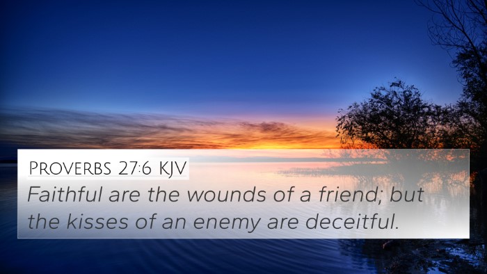 Proverbs 27:6 KJV Bible Verse Image