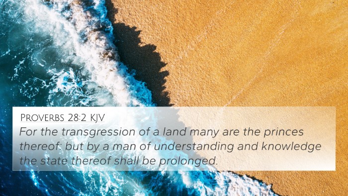Proverbs 28:2 KJV Bible Verse Image