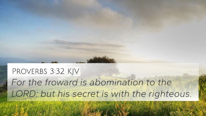 Proverbs 3:32 KJV Bible Verse Image