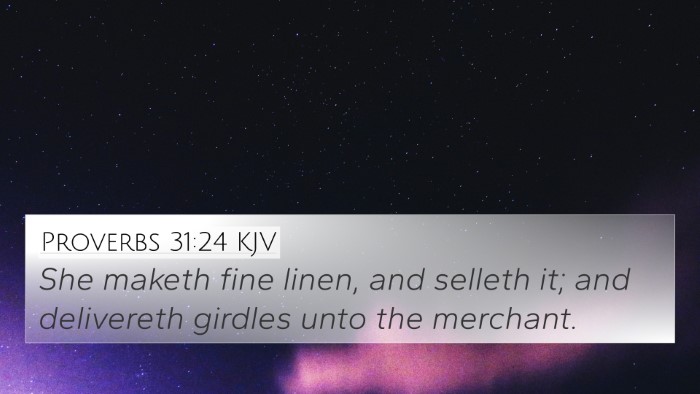 Proverbs 31:24 KJV Bible Verse Image
