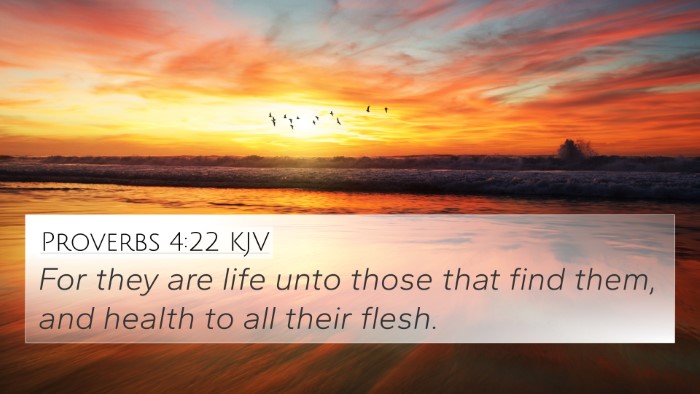 Proverbs 4:22 KJV Bible Verse Image