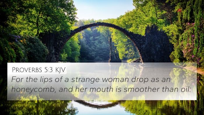 Proverbs 5:3 KJV Bible Verse Image