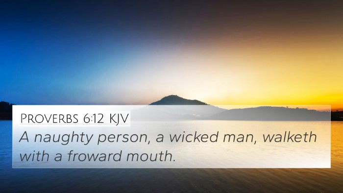 Proverbs 6:12 KJV Bible Verse Image